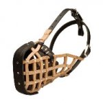 警察犬用かご型本革口輪