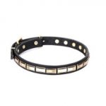 FDT Artisan 大型犬用首輪　エレガント横プレート付