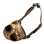 装飾された日常の革製犬用口輪