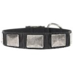 幅広いプレート付きナイロンの首輪