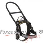 大型犬用ハーネス　二つハンドル付き　黒　ナイロン製