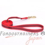 大型犬の散歩用リード　赤いナイロン製　180cm