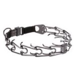 大型犬用バックル付きステンレススチール製のピンチカラー(4 mm)