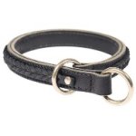 三つ編付き、2枚の革製チョークカラー