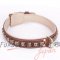大型犬　首輪　かわいいデザイン　本革製