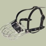 ワイヤー製バスケット型口輪　中型犬用