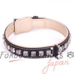 大型犬　散歩や大型犬　しつけに最適なデコ首輪　本革製　コンチョ付き