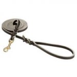 三つ編み付き本革リーシュ (10 mm)