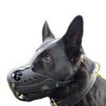 ジャーマンシェパードドッグの訓練向けの革製口輪