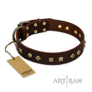 'Fashion Studs' FDT Artisanデザインのデコ革首輪 'Fashion Studs' FDT Artisanデザインのデコ革首輪