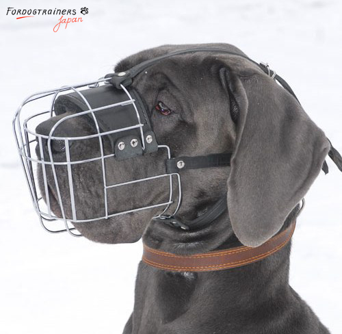 ワイヤー製かご型犬の口輪