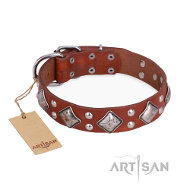 'Magic Squares' FDT Artisanデザインのデコ革首輪 'Magic Squares' FDT Artisanデザインのデコ革首輪