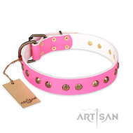 'Pink Pleasure' FDT Artisan デザインのデコ革首輪