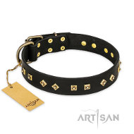 'Rhomb Style' FDT Artisanデザインのデコ革首輪 'Rhomb Style' FDT Artisanデザインのデコ革首輪