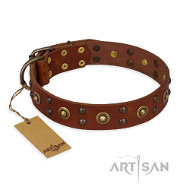 'Unfailing Charm' FDT Artisanデザインのデコ革首輪 'Unfailing Charm' FDT Artisanデザインのデコ革首輪