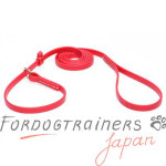 バイオタン製リードとチョーカーのセット　赤　180cm 1.2mm