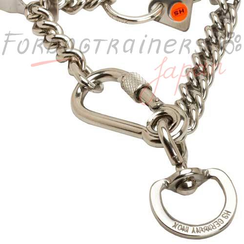 Safe snap hook for dog training collar