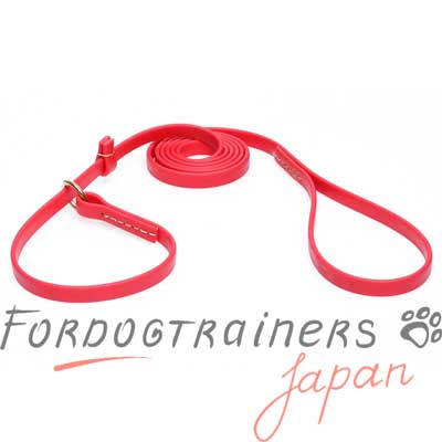 バイオタン製リードとチョーカーのセット　赤　180cm 1.2mm