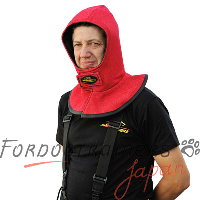 犬訓練士の頭の防御プロテクター　サイズ調整可能