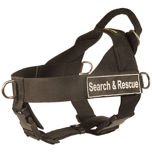 search and rescue dog harness, adjustable Japan