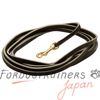 大型犬　ロングリード　革製　丈夫でソフト　13mm