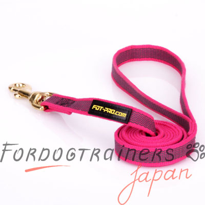 大型犬や中型犬用オシャレリード　ピンクのナイロン製