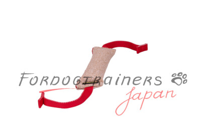 子犬の噛み方をよくする犬用バイトおもちゃ　２つハンドル付き