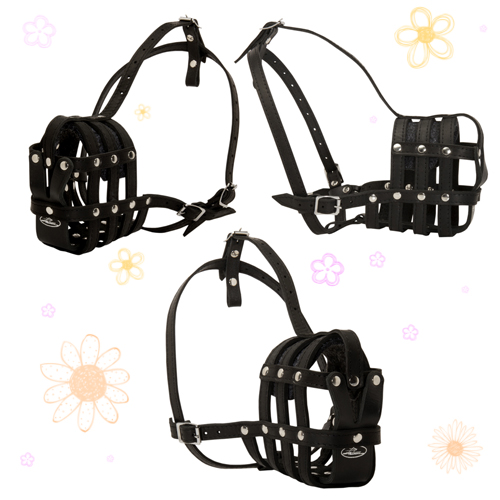 leather dog muzzle for rottweiler