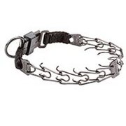 犬の訓練用ピンチカラー(黒いステンレススチール製) 犬の訓練用ピンチカラー(黒いステンレススチール製)